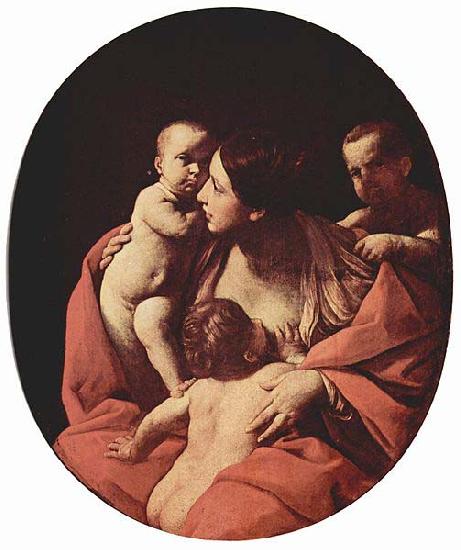 Guido Reni Caritas, Oval oil painting picture